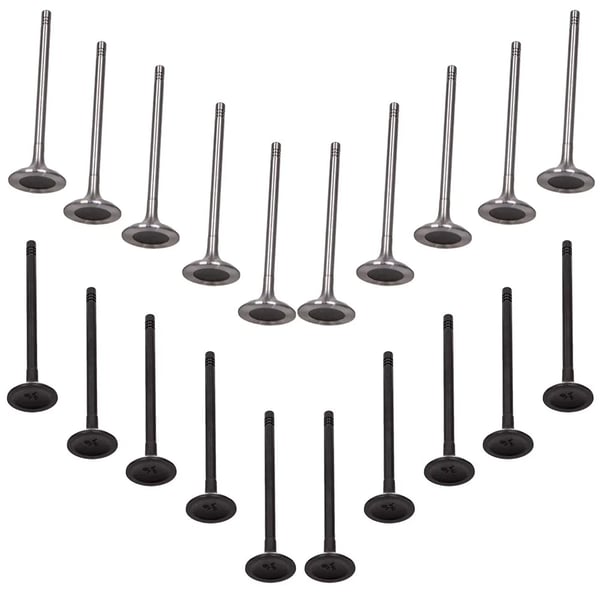 Motorindsugningsudstødningsventiler, Hoved 31mm x Stamme 6mm x Længde 104.3mm, Hoved 27mm x Stamme 6mm x Længde 103.3mm