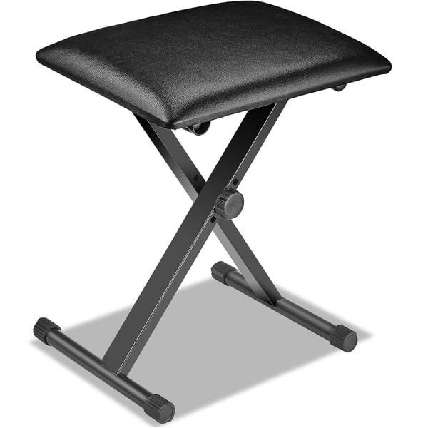 Tastaturstol, Metalramme, Justerbar højde 43-50 cm, Understøtter 100 kg, Pude størrelse 40x30 cm, Letvægts og sammenfoldelig