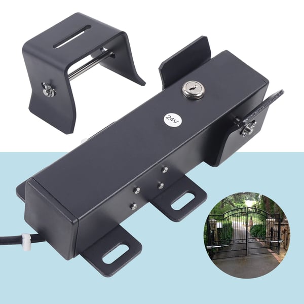 Elektrisk Portlås, Holdbar Metal Konstruktion, Elegant Antik Finish,sort
