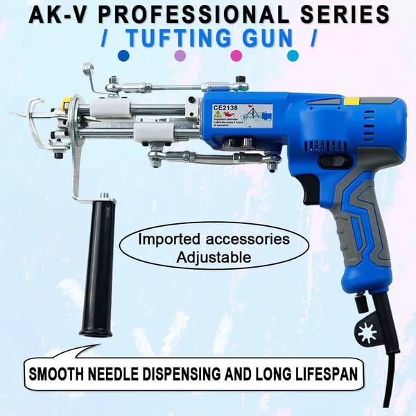 Tufting Gun, 2-i-1 Alsidighed, Digital Hastighedsdisplay,EU stik