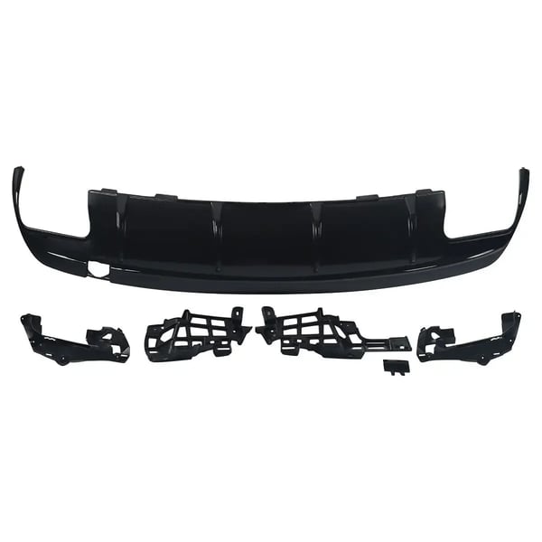 Bageste kofanger diffuser, ABS plast, kompatibel med flere modeller,Glansende Sort