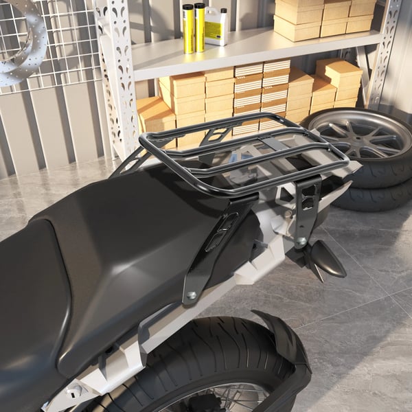 Motorcykel Solo Sæde Bagagebærer, Stål, 15 x 12 x 4 tommer, Kompatibel med Indian Scout, Holder op til 30 lbs, Bolt-on design