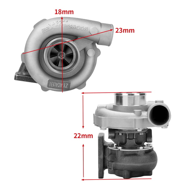 T04E Turbocharger, Universel Pasform til 1.5L-2.5L Motorer, Øger Hestekræfter Op til 300+HK, Oliekølet