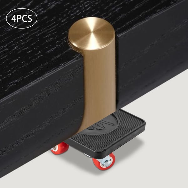 Møbelruller, 360° roterende design, 400 kg kapacitet,Sort
