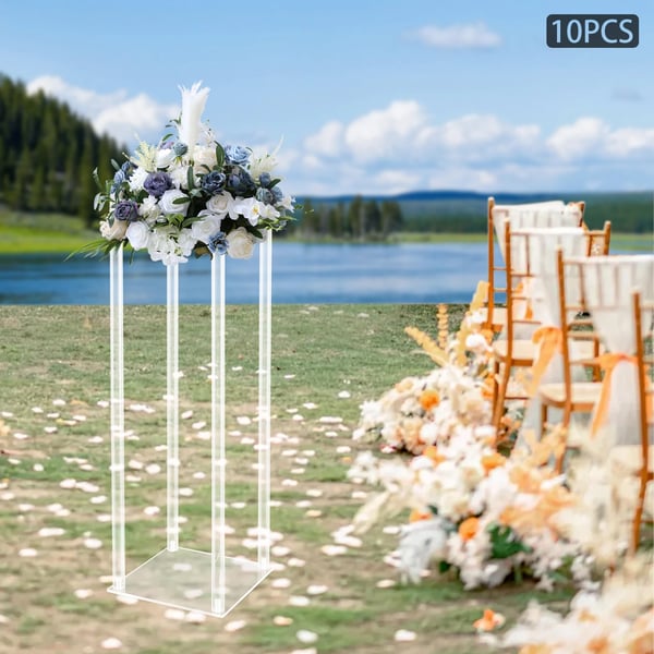 Blomsterudstillingsstand, Elegant Geometrisk Design, Holdbar Akryl,M, Klar