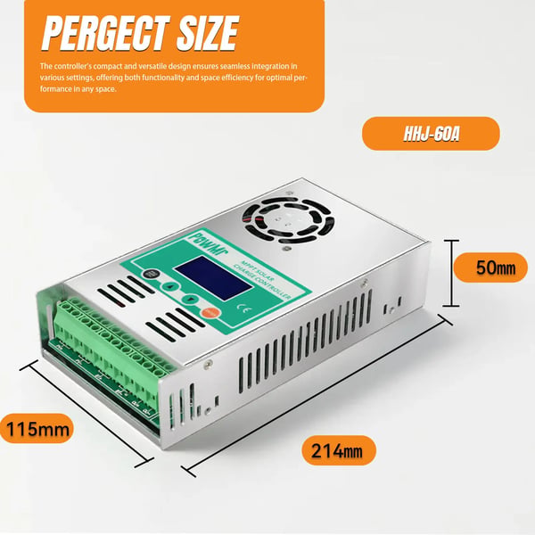 MPPT Solcelleladeregulator, 60A, Smart Ventilationskøling,60A MPPT-controller
