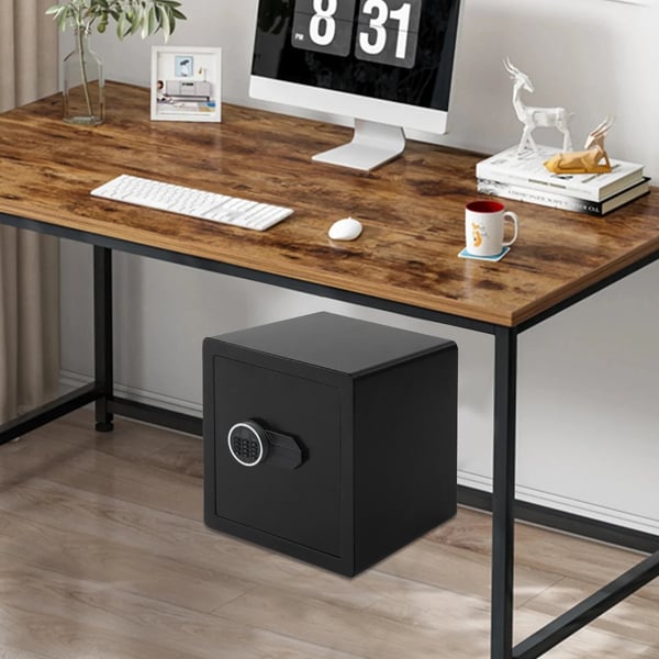 Elektronisk sikkerhedsskab, kombinationslås, holdbart design,sort
