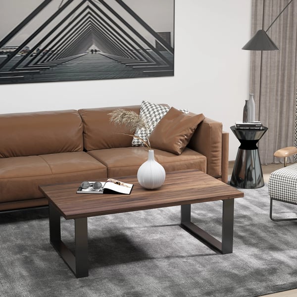 Bordben, Stålmateriale, 70 cm x 41 cm Dimensioner, Understøtter 30 kg pr. Ben, Sort Pulverlakeret Finish, Skridsikre Fødder