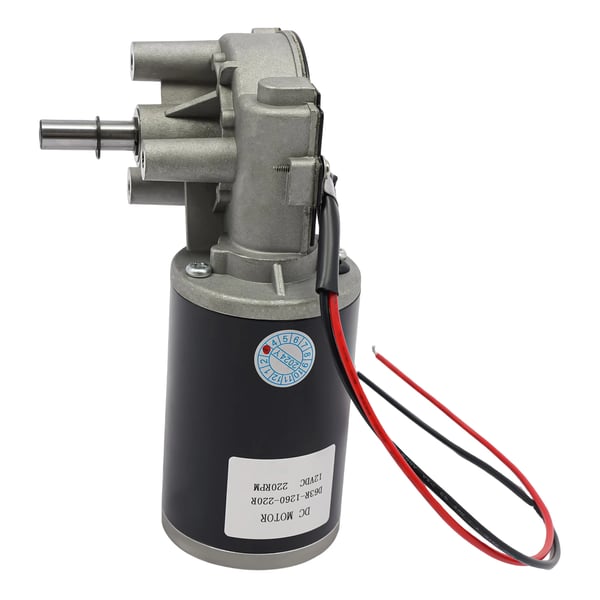 Elektrisk Gearmotor, 12V, 220RPM,sort