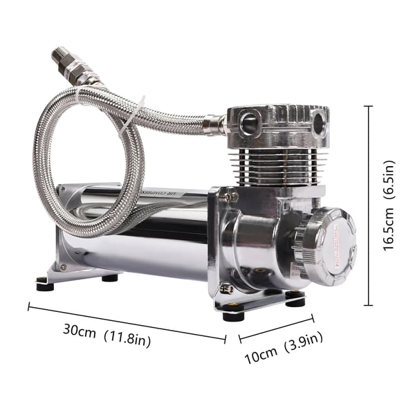 Luftfjädringskompressor, 200PSI, 50L/min Flödeshastighet,Silver