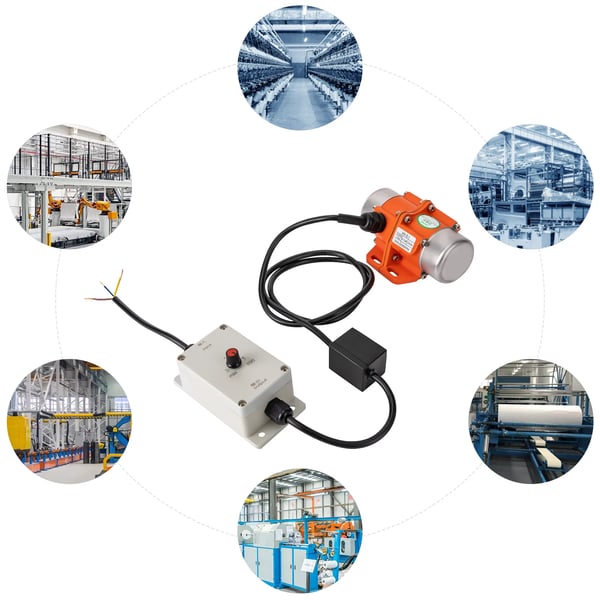 Vibrationsmotor, 30W effekt, 3000 RPM hastighed,Rød