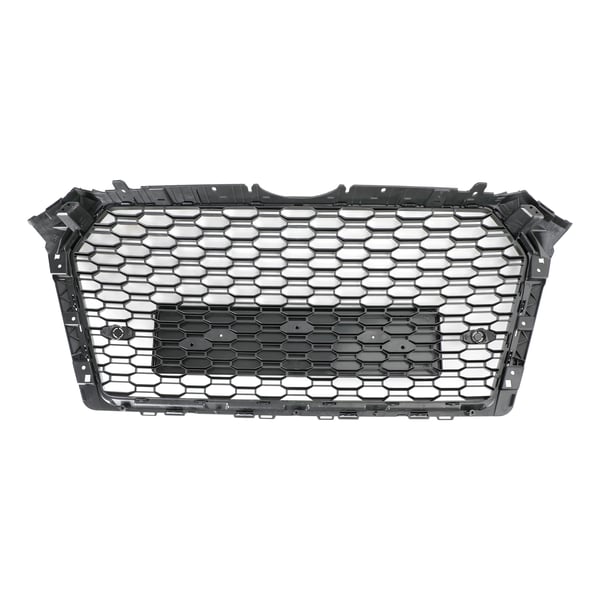 Frontgrill, Høj Kvalitet ABS Plastik, Blank Sort, Direkte Erstatning, Kompatibel Med Audi A4/S4 2017-2019, Honningkage Mesh Design