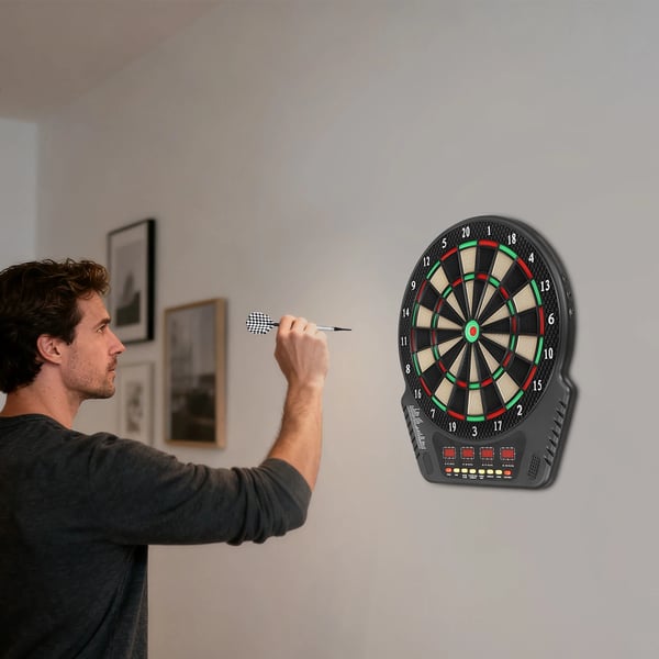 Elektronisk Dartskive, 27 Spiltilstande, Automatisk Scoring,sort