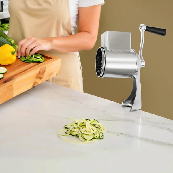 Grøntsagsslicer, Rustfrit Stål, 5 Blade,Sølv