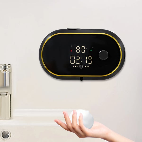 Automatisk sæbedispenser, 450 ml kapacitet, 3,7 W effekt, registreringsområde 5 cm, opladningstid 3,5 timer, vandtæt klasse IPX5