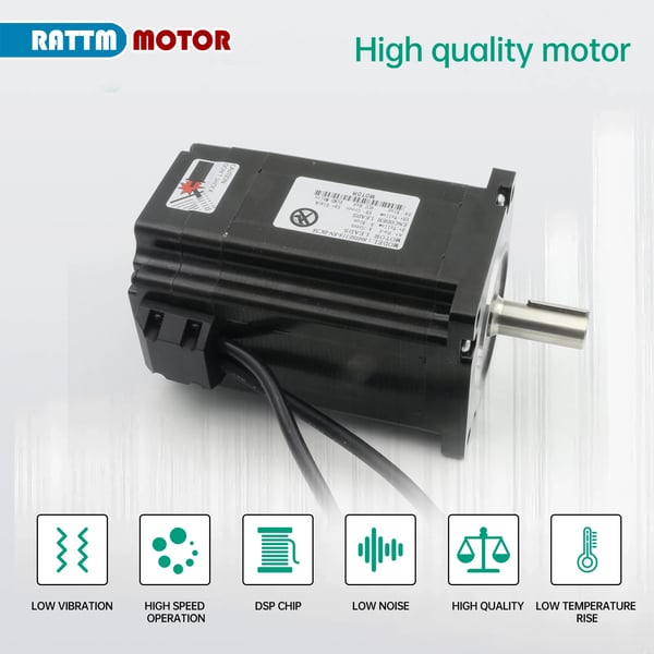 Stängd slinga stegmotor, vridmoment 12 N.m, ström 3.0 A, spänning AC24~70V/DC30~100V, dimensioner 86X86X118mm, fas 2