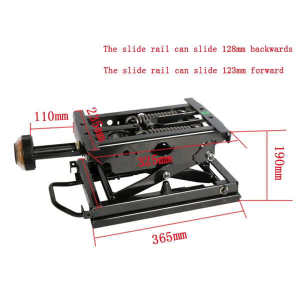 Mekanisk affjedringsudskiftningsbeslag, stål, 365 × 235 × 190 mm, nettovægt 12,7 kg, bruttovægt 13 kg, egnet til tunge lastbiler
