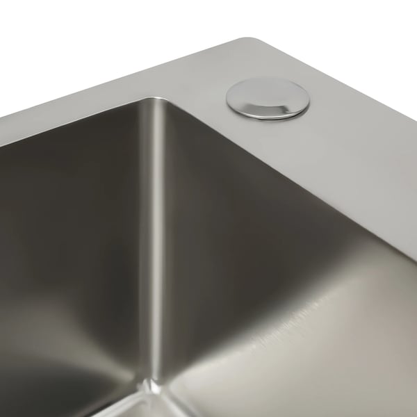 Vaskesink, Rustfrit Stål, Fritstående Design,Sølv
