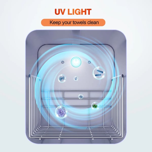 Pyyhelämmityskaappi, UV-desinfiointikaappi, 5L kapasiteetti, 80°C lämmitys,220V EU Plug