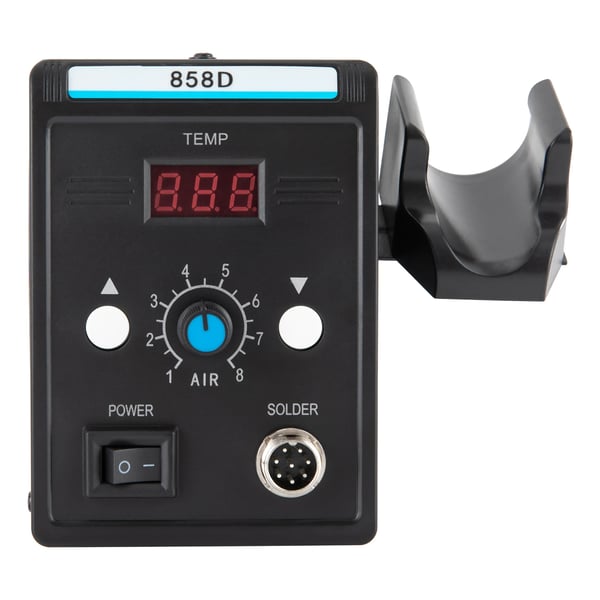 Varmluftsraffineringsstation, LED-display, Justerbart temperaturinterval,220V, sort