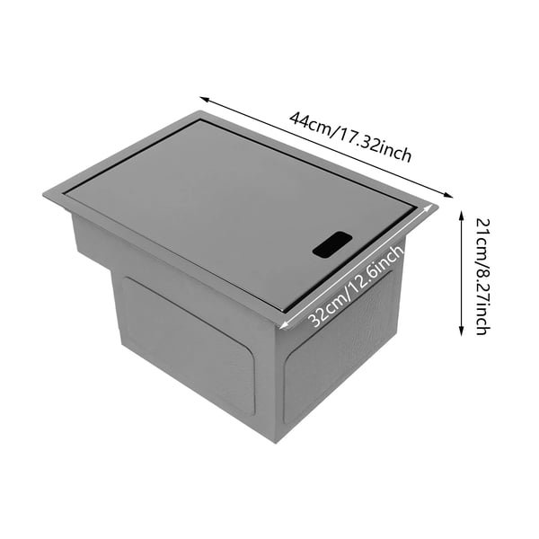 Vask, Rustfrit Stål, Enkelt Skål Design,Mørk Grå