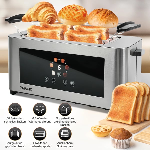 Brödrost, LCD Touch Display, 7 Rostatnivåer,EU