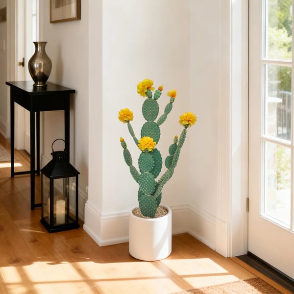 Kunstig kaktusplante, 88 cm højde, EVA-materiale, Indendørs og udendørs brug, Falsk plante stil, Hjem og kontor dekoration