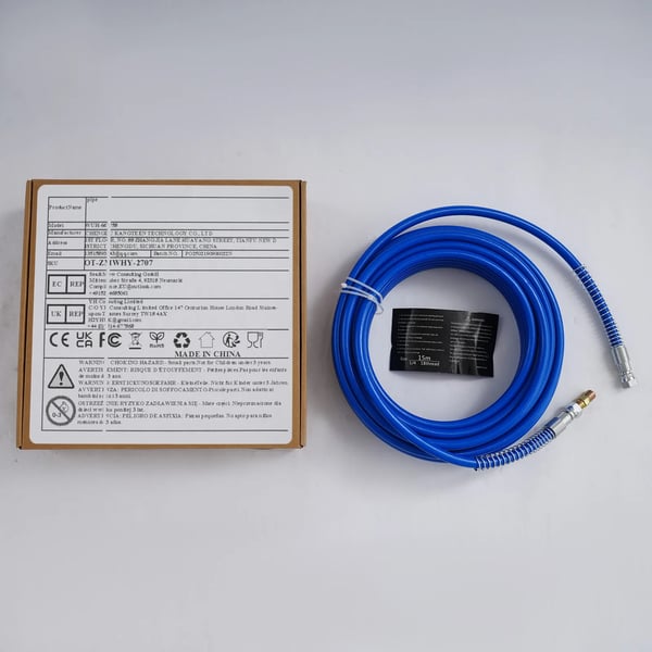 Luftløs Malingssprøjte Slange, 50ft Længde, 3300 PSI Tryk Rating, Ståltråd Fiber Materiale, Høj Elasticitet, Kompatibel med Luftløse Sprøjteapparater