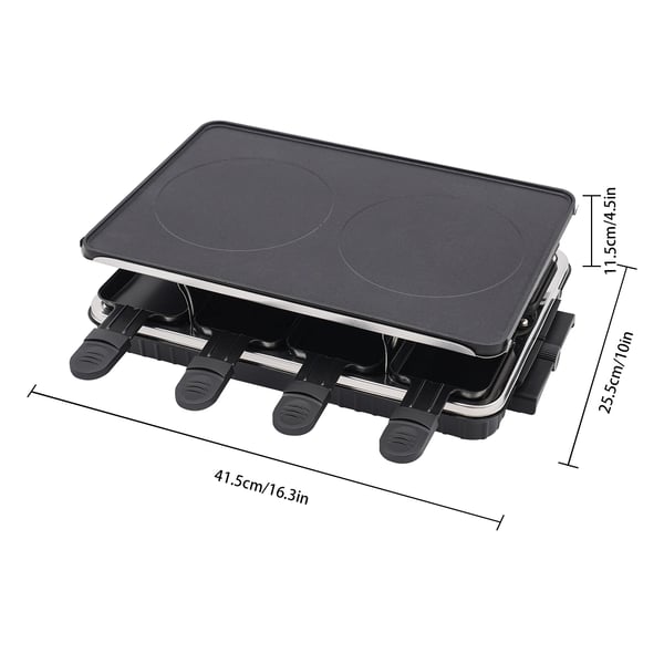 Elektrisk Raclette Grill, 1300W Effekt, Non-Stick Overflade