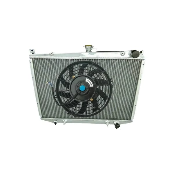 Radiator og ventilator samling, aluminium materiale, passer til L4 og V6 motorer, forbedret køleeffektivitet, kompatibel med flere modeller