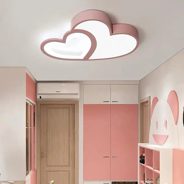 Loftlampe, Børnevenligt Design, Fjernbetjeningsbekvemmelighed,Pink