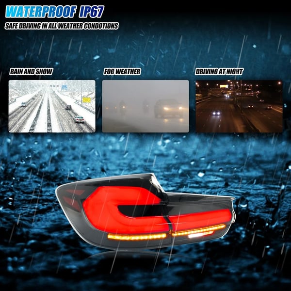 LED Baglygter, 35W Effekt, 12V Spænding, 3000 LM Lumen, Plug and Play Installation, Til Premium Kompaktbil 2012-2019