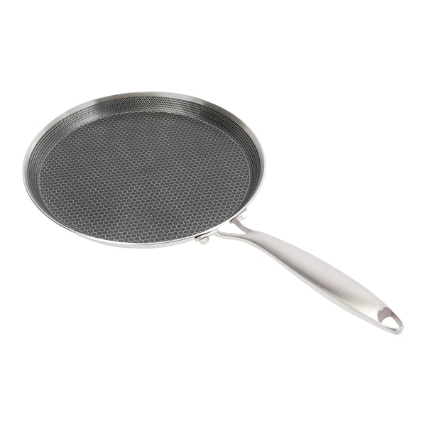 Stekpanna, Rostfritt Stål, Non-stick Design,28cm, Silver-Svart