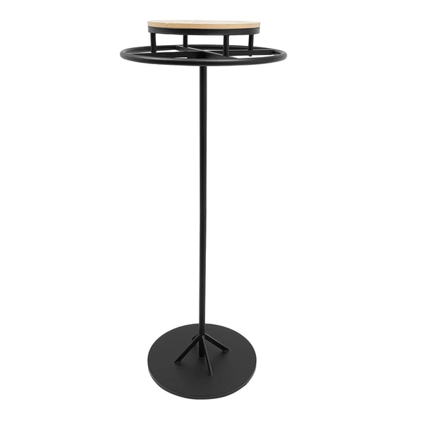 Tøjdisplaystativ, Rundt Design, Fritstående,sort