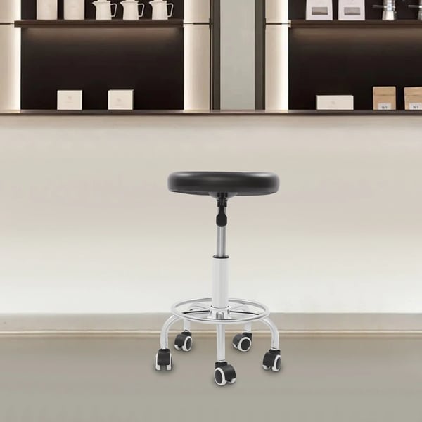 Justerbar Drejestol, Ergonomisk Design, 150kg Kapacitet,sort