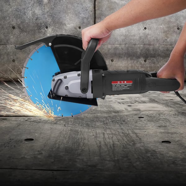 Elektrisk Betongsåg, 3000W Effekt, 14 Tum Bladdiameter, 135mm Max Skärdjup,Blå, EU