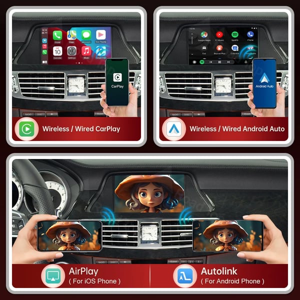 Trådløs CarPlay, Stemmestyring, Android Auto,NTG 4.5 System