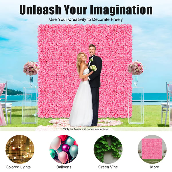 Blomväggspaneler, Elegant Design, Mångsidig Dekoration,Rosa