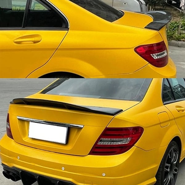 Bagagerums Spoiler Vinger, Høj Kvalitet ABS, Kompatibel med Mercedes Benz W204 C-Klasse, Carbon Fiber Look