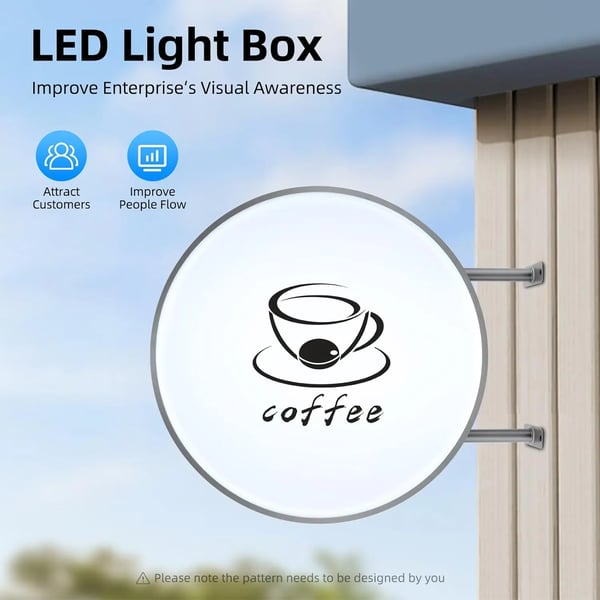 LED Lysboks, Vandtæt Klasse IP65, Visningsområde 55 cm, Spænding 220V, Energi Effektiv