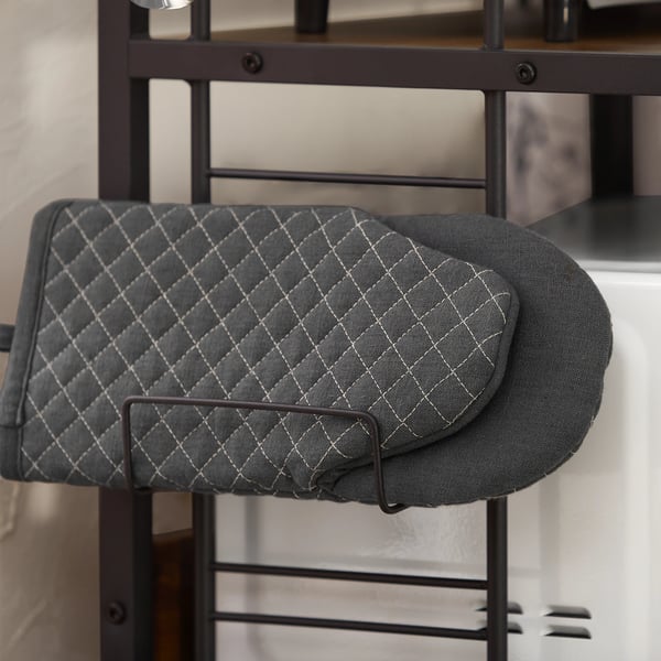 Mikroaaltouunin teline, 2 hyllyä, säädettävät pullohaltijat,Vintagetyylinen