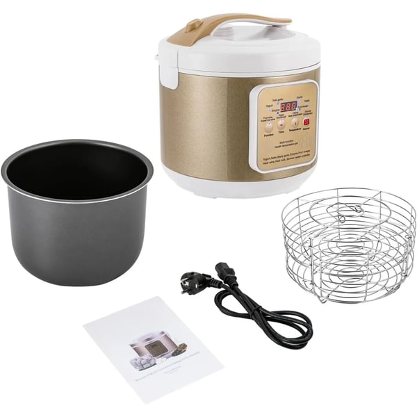 Hvidløgsgærer, 6 Liter Kapacitet, Aluminiumlegering og Rustfrit Stål, Høj Holdbarhed, Højtemperaturbestandig, Alsidig til Yoghurt og Natto
