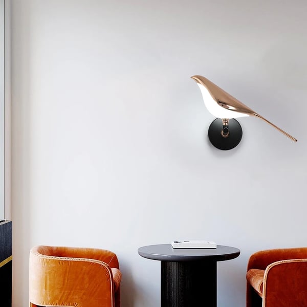 Væglampe, Moderne Design, LED Teknologi,3 farver skiftbare, fugl lampe