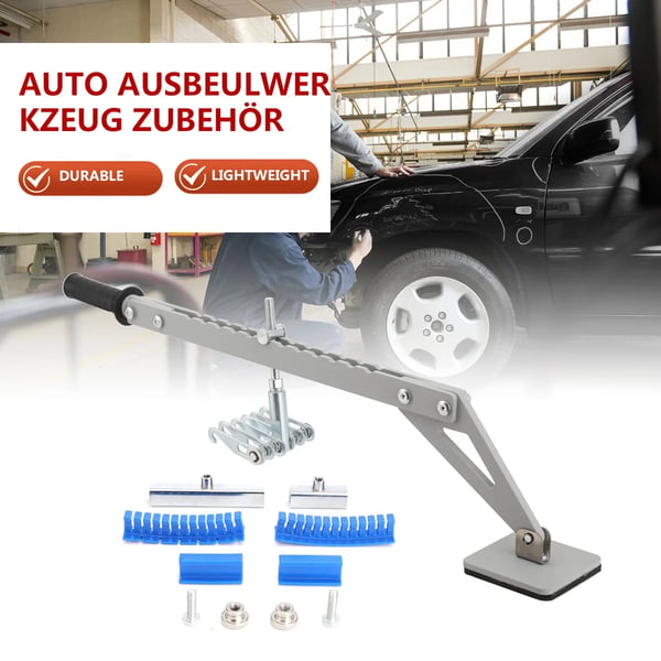 Dentskaber, Aluminiumlegering Konstruktion, 25 x 10 x 5 cm Dimensioner, Justerbar 6-Krog Klør, EVA Stødabsorberende Pad, Alsidig til Metalreparationer