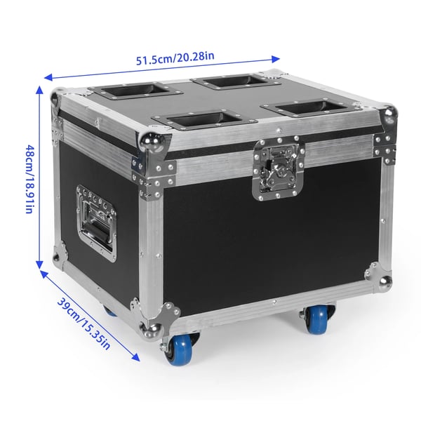 Luftfartssag til LED bevægelige hovedlys, høj kvalitet læder, indbyggede hjul, kun 1 stk. flightcase