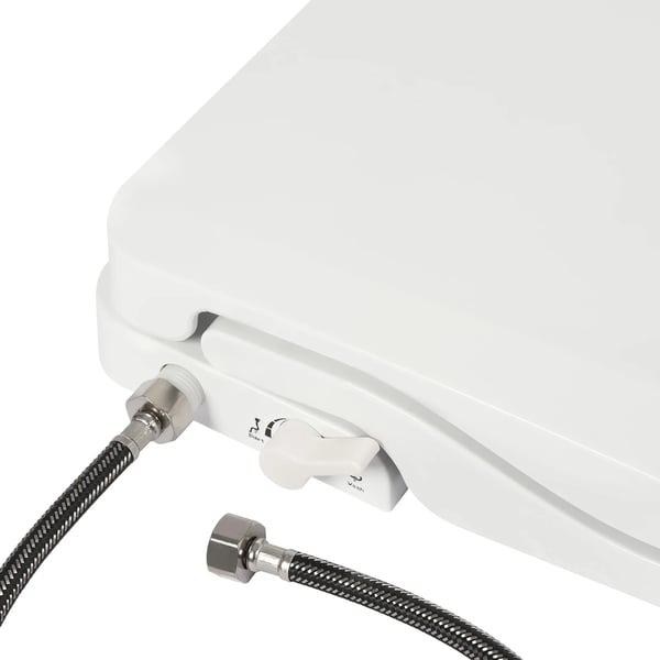 Toilet Bidet Sæde, Selvrensende Dyser, Ikke-Elektrisk Design,HVID