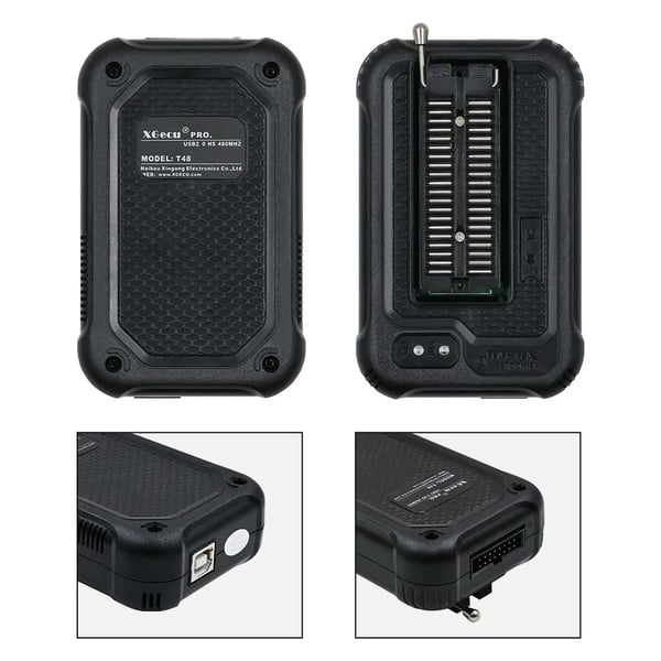 Universell programmerare, stöder 34000+ IC:er, lättviktsdesign,T48 Full Adapters