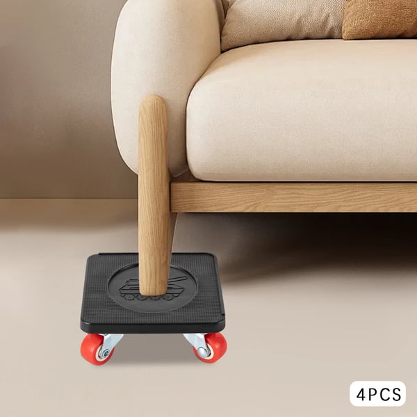 Dolly-hjul, 400 kg vægtkapacitet, 37 cm løfter, 360° rotation, stabilt design, ergonomisk håndtag
