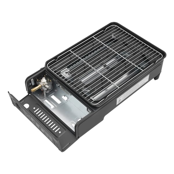 Gasgrill, Bærbar Design, Høj Effektivitet,sort