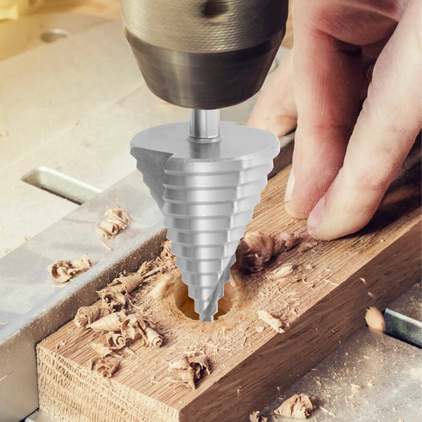 Stegborr, Högkvalitativt Stål, 6-60mm Diameter, Triangulär Skafttyp, Pagodform, Kompatibel med Olika Borrar